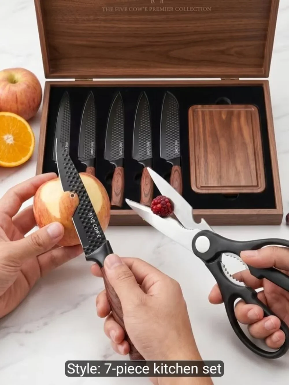 7-Piece Stainless Steel Kitchen Knife Set Chef Slicing Fruit Knives Gift Box New